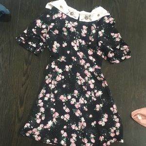 Adorable black flower dress